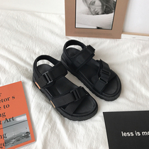 Daji Home 2021 Summer Korean Joker Harajuku ulzzang Sandals Female Student Flat ins Retro chic Tide