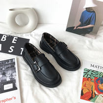 jk small leather shoes female students Korean version of all retro British style ins2021 spring new college a pedal