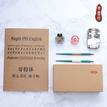 Dip pen Gothic straight bar pen ink copybook copy set novice dip level English calligraphy