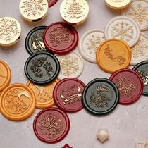 Fire paint seal Christmas elk series students Christmas elk birthday LOGO wax seal greeting card envelope seal