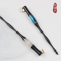 English Calligraphy Dip pen holder ESER red wood resin splicing round body italian Spencer body point sharp slanted rod OP