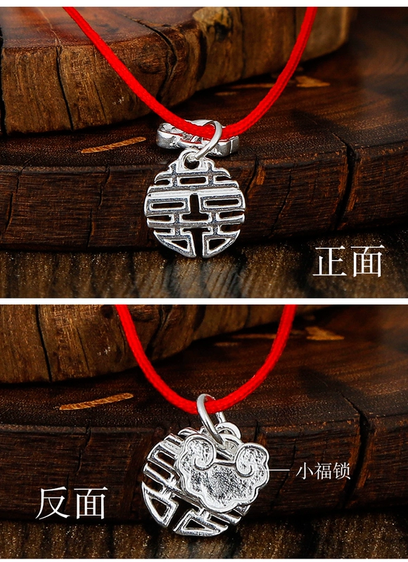 99 sterling bạc 貔貅 tiền túi mặt dây chuyền nhỏ handmade DIY phụ kiện vương miện mong muốn bàn tính vòng tay mặt dây chuyền vòng chân - Vòng chân lắc chân bạc pnj