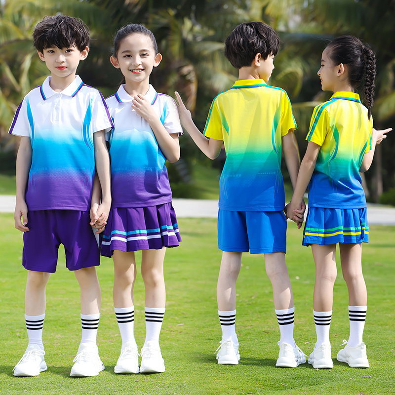 Summer Games school uniform new primary school students cotton class uniform kindergarten garden uniform children's eloquence Chinese style suit