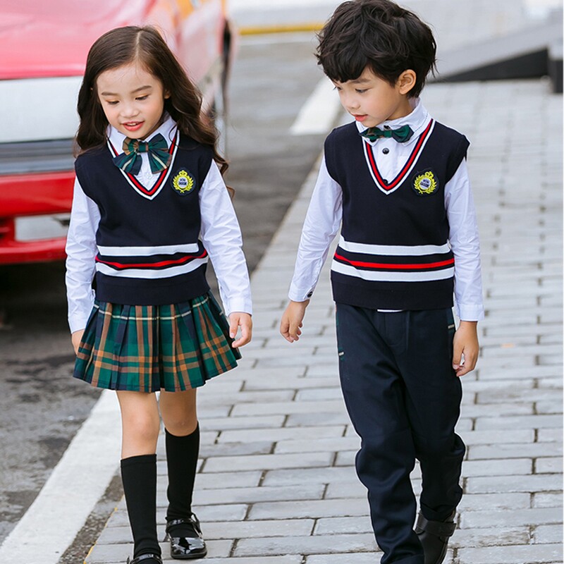 Kindergarten Clothes Spring Autumn Clothing Children Sweaters Three Sets High-end Yinglun Wind School Suit Elementary School Children Class Clothes Autumn Winter