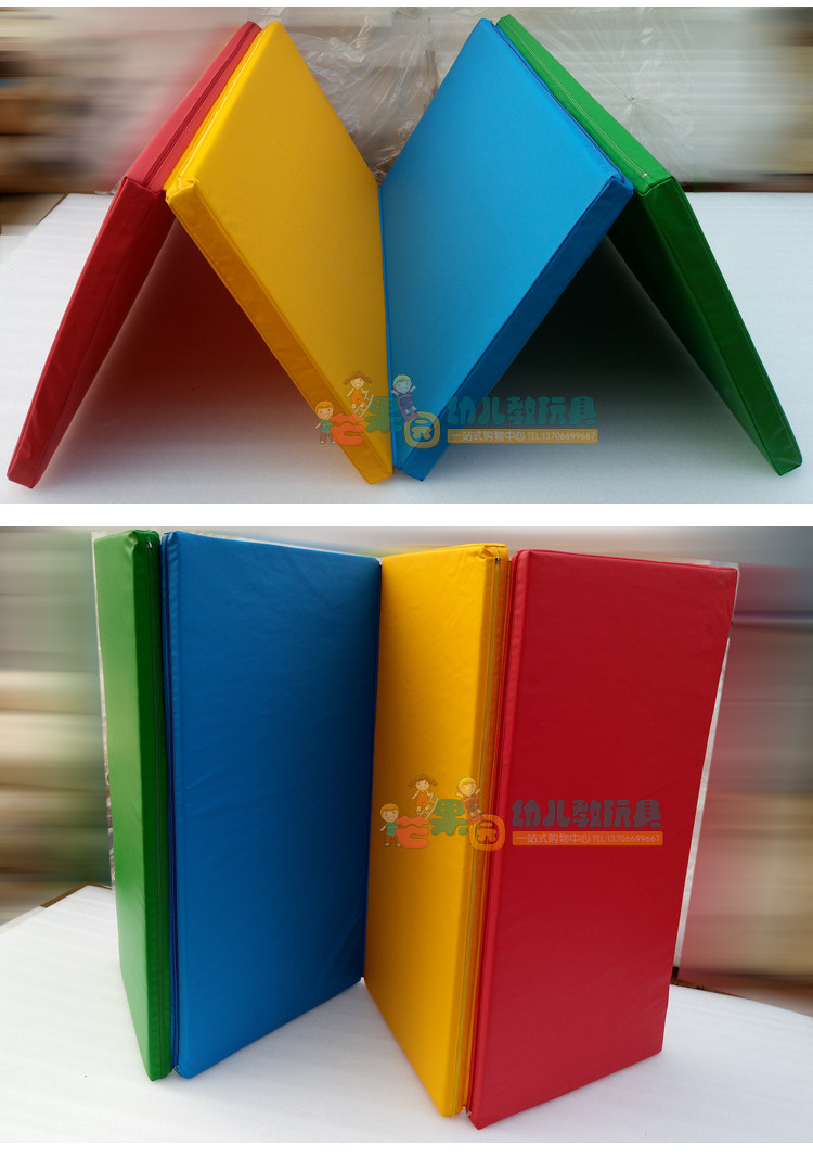 Развивающий коврик для ползания 儿童体能训练运动馆软体彩虹爬爬地垫四折垫五折叠婴儿拼接爬行垫 OTHER