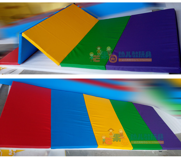 Развивающий коврик для ползания 儿童体能训练运动馆软体彩虹爬爬地垫四折垫五折叠婴儿拼接爬行垫 OTHER