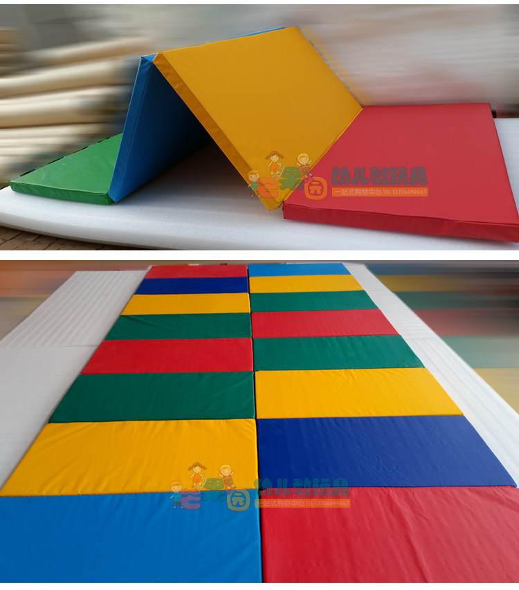 Развивающий коврик для ползания 儿童体能训练运动馆软体彩虹爬爬地垫四折垫五折叠婴儿拼接爬行垫 OTHER