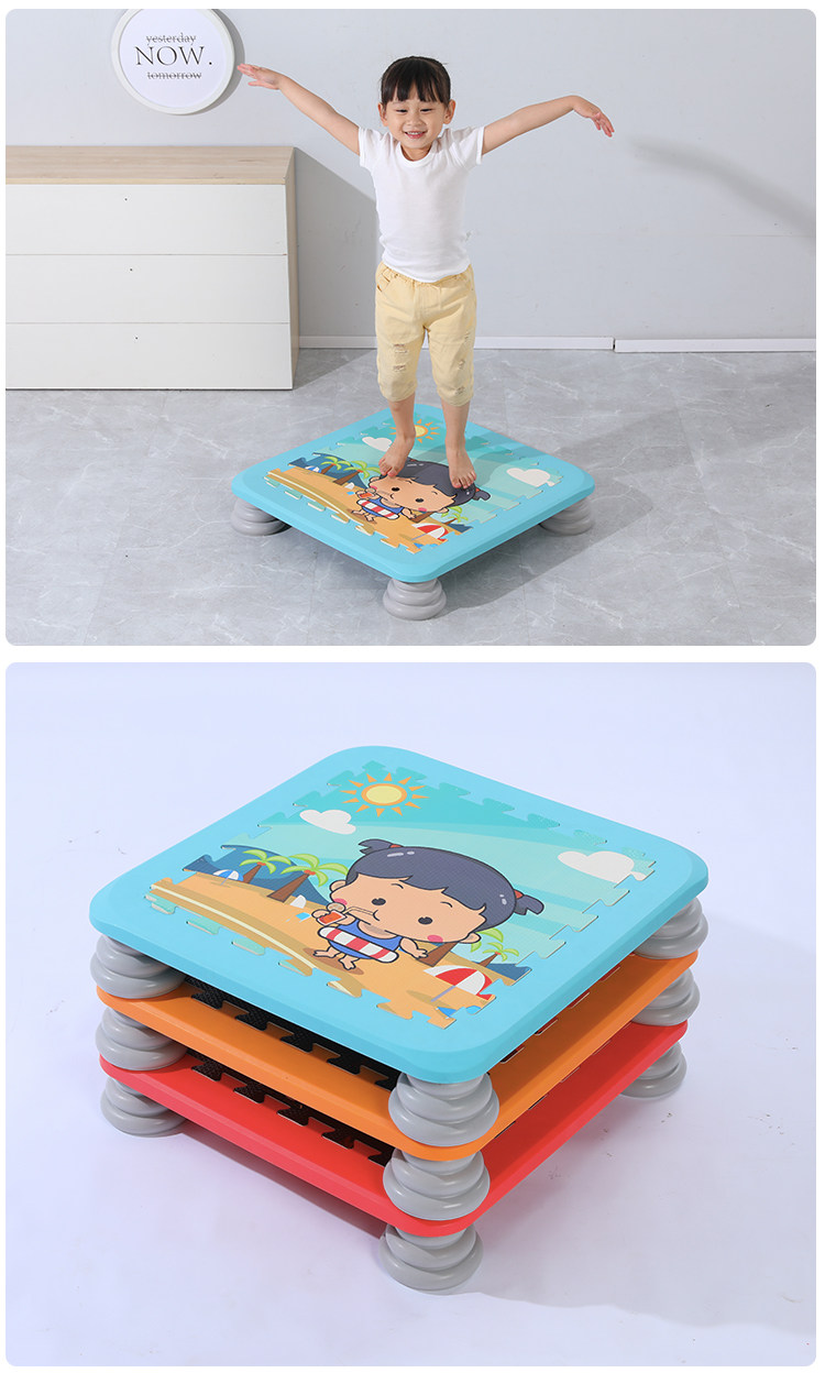 Батут 方形卡通跳床感统儿童弹跳蹦床运动训练助长神器跳高长高跳跃玩具