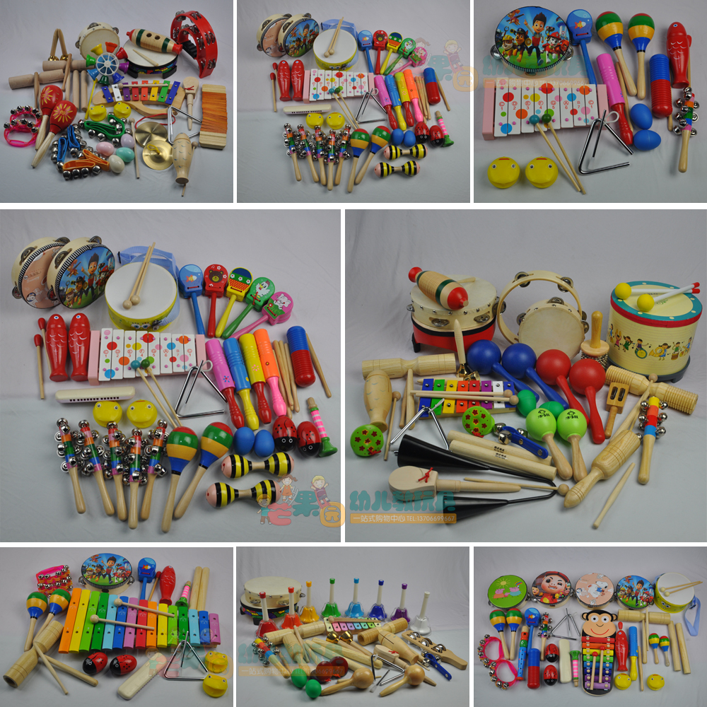 Orff Instrument Early Education Children's Music Teaching Toy Combination Percussion Professional Instrument Kit Sensory Integration Training Equipment