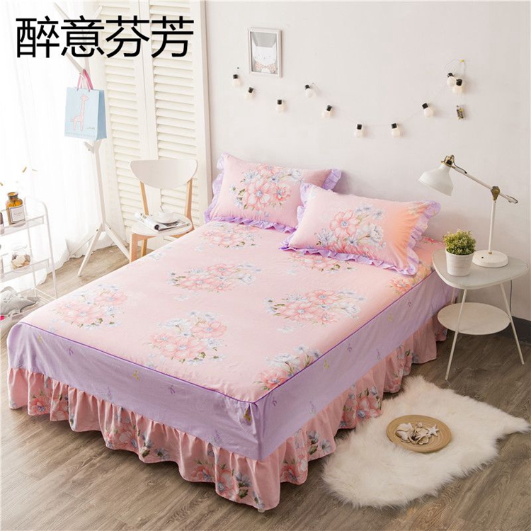 Bông giường trải giường váy phong cách mùa hè trải giường cotton trải giường 1.8 m 1.5 m non-slip bảo vệ bìa giường váy mảnh duy nhất