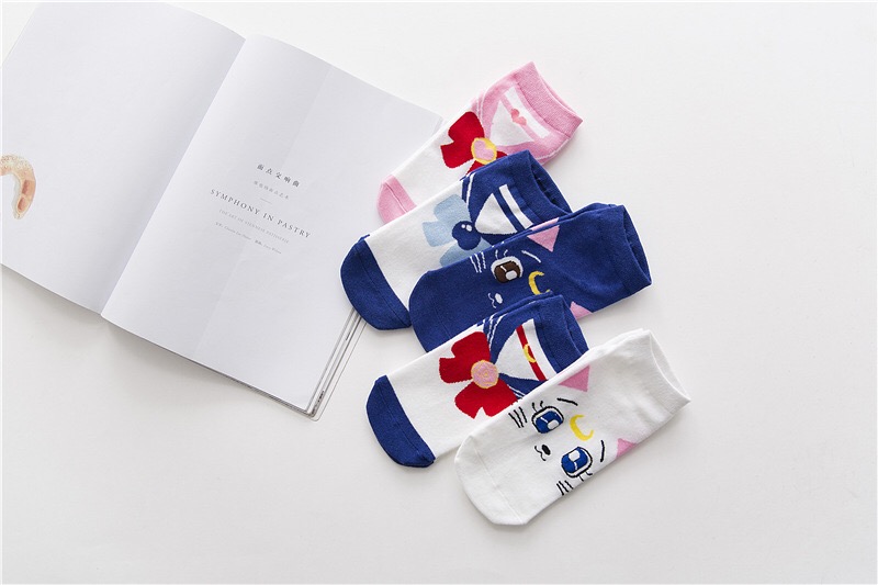 Harajuku sinh viên Nhật Bản Sailor Moon phim hoạt hình dễ thương vớ thuyền trăng nước ice moon thỏ cung vớ nữ