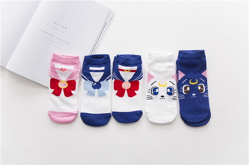 Harajuku sinh viên Nhật Bản Sailor Moon phim hoạt hình dễ thương vớ thuyền trăng nước ice moon thỏ cung vớ nữ