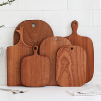 Wusandalwood cutting chopping board solid wood cutting board supplementary food board household fruit cutting board whole wood bread board kitchen chopping board