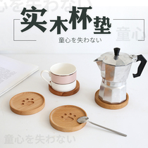 Wooden bear paw coaster Japanese coaster insulation mat coffee coaster solid wood anti-scalding mat saucer household non-slip mat