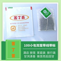 (Kudingcha bag 100 bags) Kudingcha tea bag double layer with label line family hotel travel kit