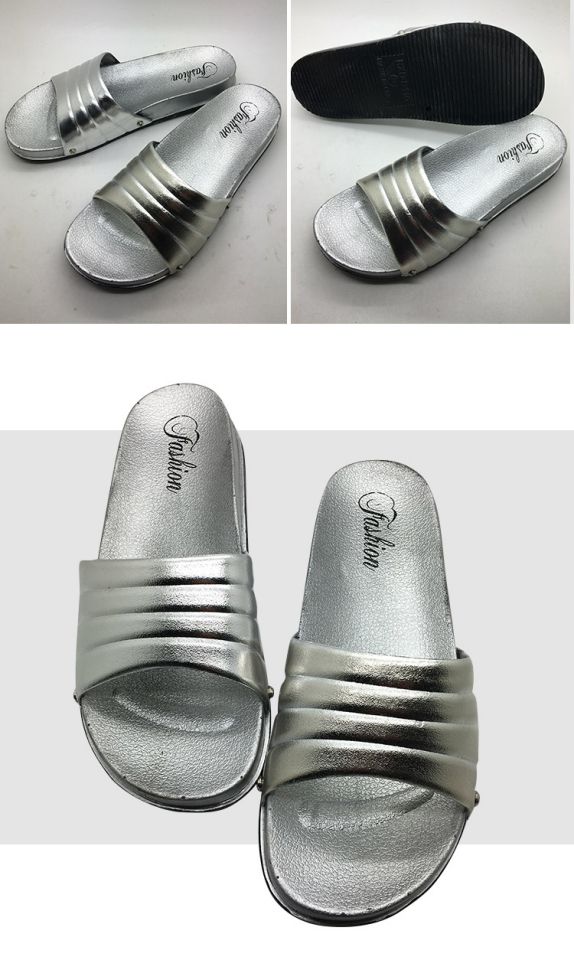 Thời trang Hàn Quốc mạ dép nam nhà và phụ nữ ngoài trời phẳng đáy chống trượt nhà bếp dép giải trí từ kéo dép xinh