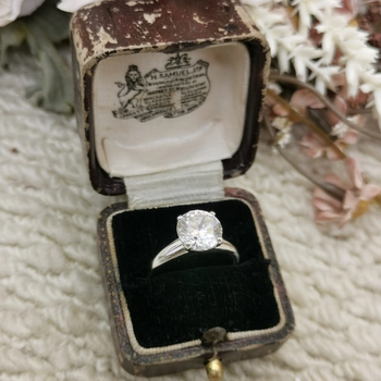 Vintage middle ages european return 925 silver zircon ring no. 15