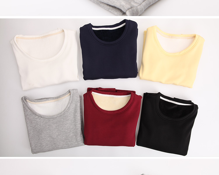 Mùa đông thấp cổ tròn và nhung dày đa năng cotton slim đáy áo sơ mi nhiệt dài tay T-Shirt của phụ nữ áo sơ mi