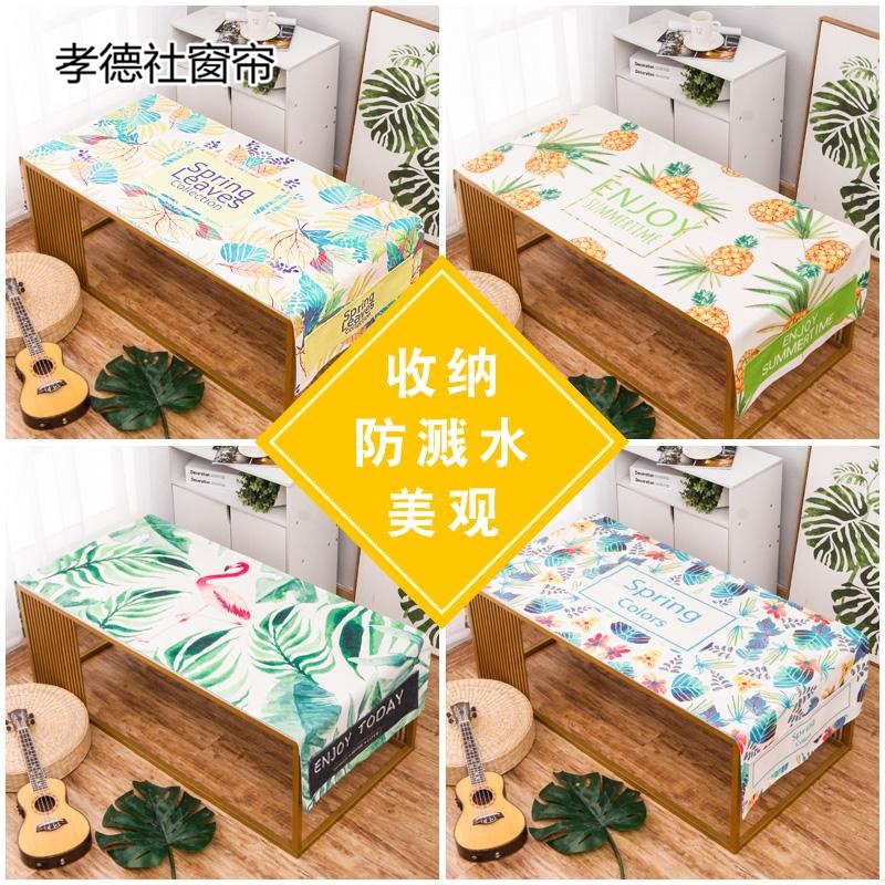 Custom coffee table tablecloth fabric Cotton linen small fresh European anti-hot table cloth Rectangular table mat Nordic coffee table mat