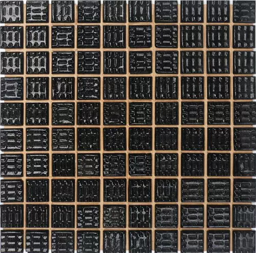 Черная стеклянная дорожная мозаика, ретро стиль