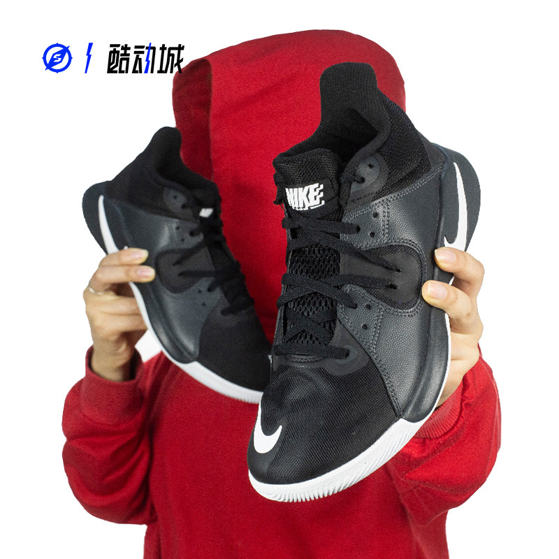 Compass NIKE FLY BY MID men in black and white real battle basketball shoes CD0189-001-013