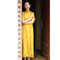 Jin Feng Yulu spring and summer old satin one city wind no province ancient method cheongsam Chinese style retro Republic of China