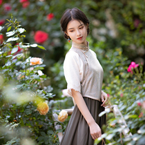 When drunk clear the wind -- spring and summer Chinese wind comeback ancient collar tray button to fix the body qipao improved version of the dress and dress young