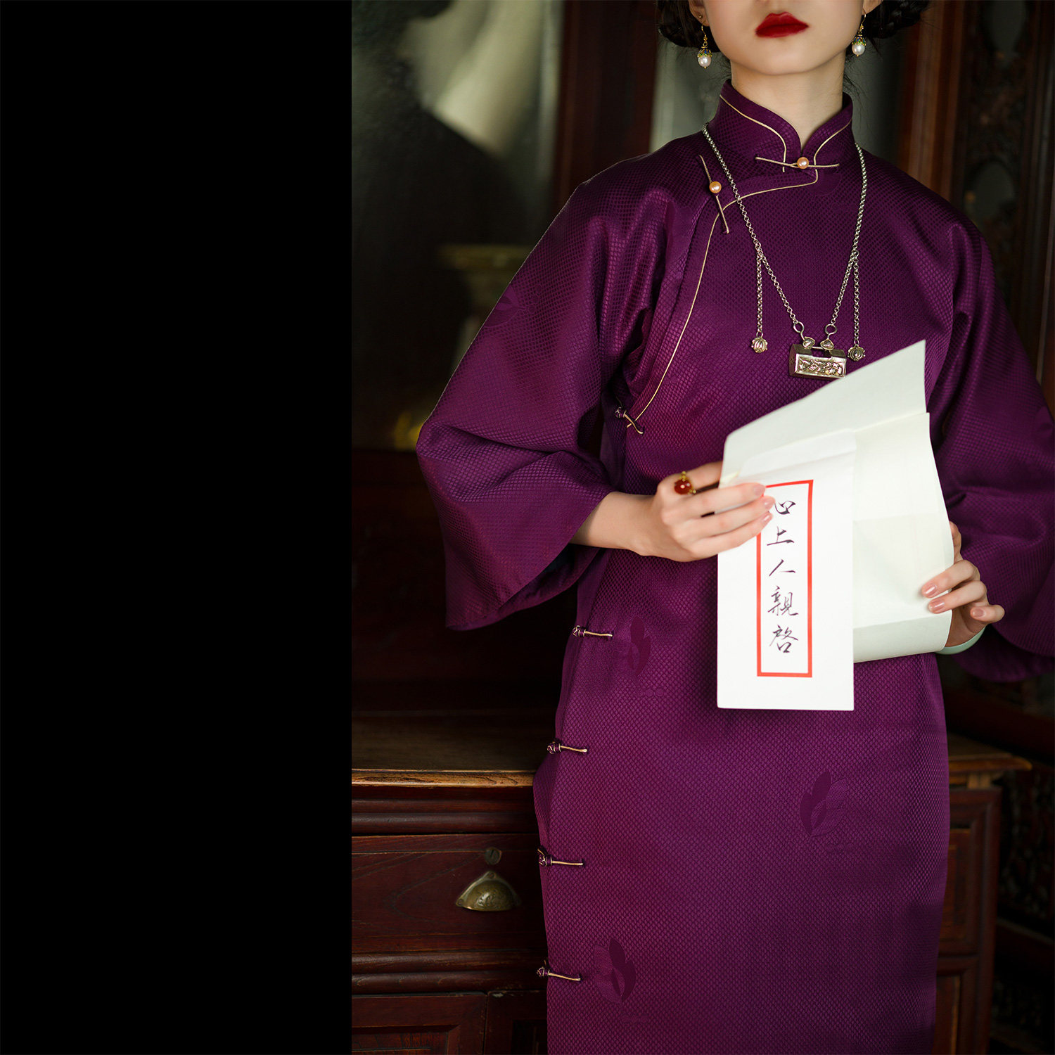 Ru Chunqiao, winter new style of traditional one-piece cotton sanction, long retro elegance