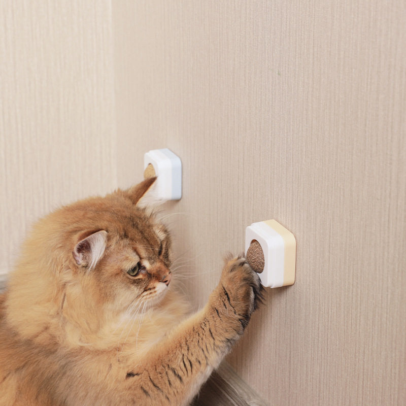 Cat Mint Ball Licks Le Cat Snacks Rotate Wooden Snacks Rolling Ball Happy Tell Cat Artificial Cat Toys