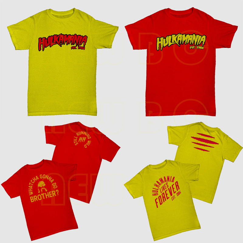 2025 New Wwe Hulk Hogan Immortal Legend Wrestling T-Shirt Pure Cotton Short-Sleeved Base Shirt for Men and Women