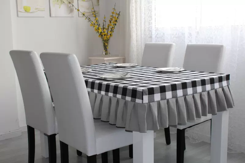 Vải cotton bàn ăn và ghế bọc bộ mảnh bìa bọc ghế bọc ghế đệm chống trượt bàn cà phê đặt bàn vải lưới
