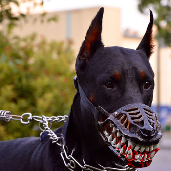 Russian Imported Scary and Funny Anti-Barking and Anti-Biting Mask for Halloween, Suitable for Medium and Large Dogs, Doberman Muzzle