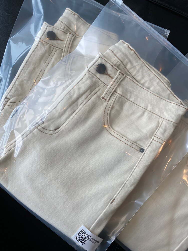 AMR U U MOUTH TABLET TYPE OF PANTS TYPE HYPOPS ~ CUSTOM TUCCINE COTTON DENIM SLIM STRAIGHT DRUM SMOKE PIPE PANTS LADY AUTUMN WINTER NEW