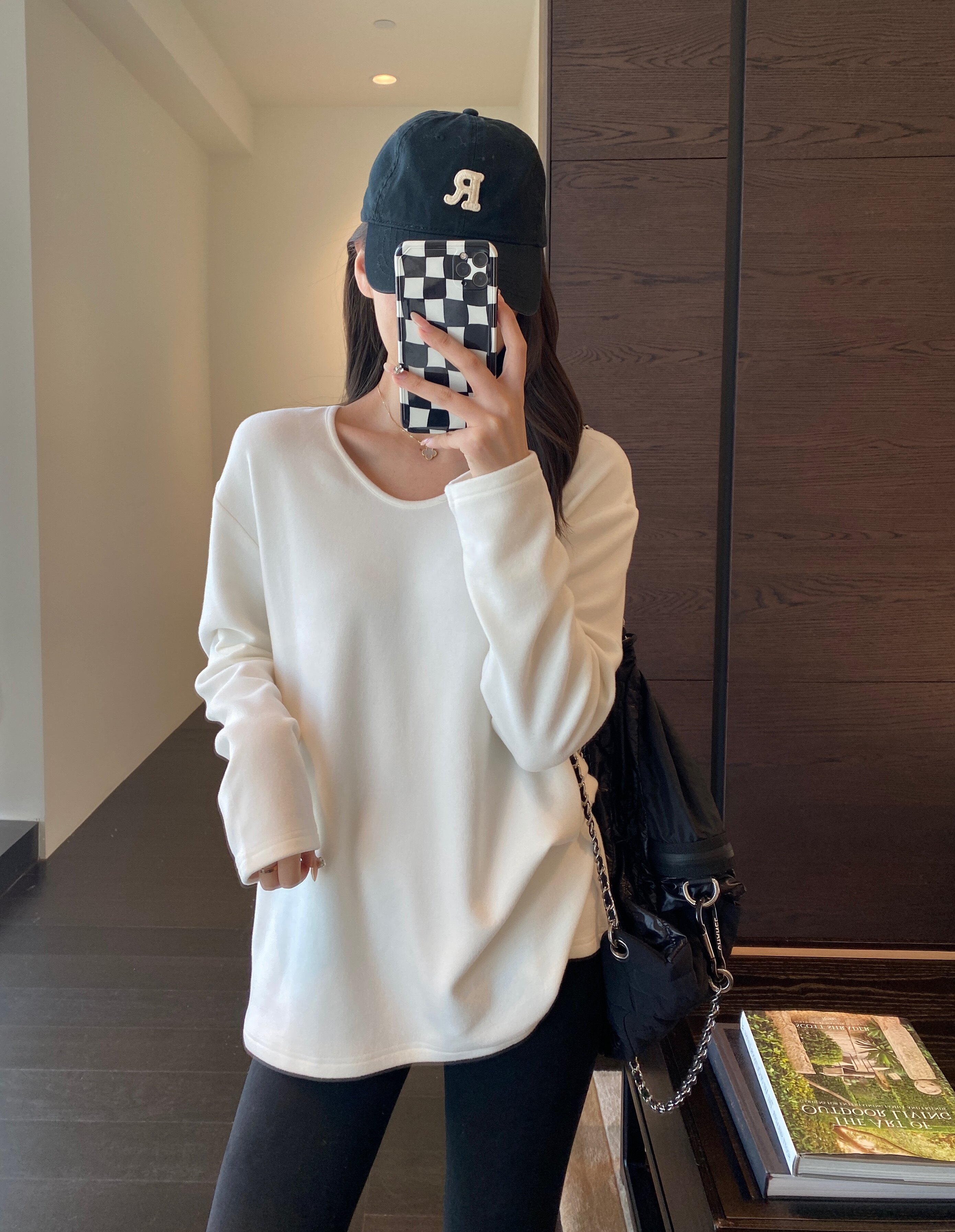AMR U U U. 100 hitch for autumn and winter matching with theyder velvet warm loose with long sleeve T-shirt female undershirt new-Taobao