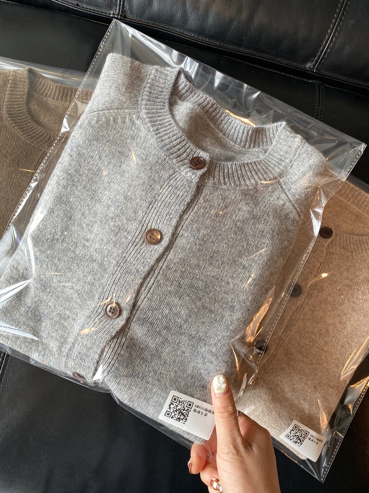 AMR UU Heavy-duty high-end wool and cashmere soft waxy warm all-match sweater women's knitted cardigan autumn and winter
