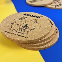 Moomin сгущенным круглым не скольжением против масштабной чайной чашки для панели накладки Pod Pod Pot Pod Coaster Coaster Cork Asia
