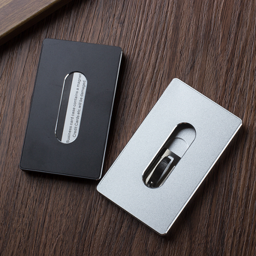 German EHRENMANN Creative aluminum alloy name sheet box Men's business metal hand-push title sheet clip