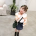 Áo sơ mi bé gái dài tay Hàn Quốc quần áo trẻ em sơ mi trắng sơ mi trắng hình con búp bê áo sơ mi trẻ em giá tốt Áo sơ mi