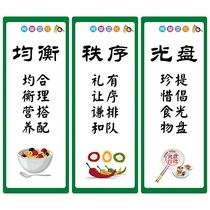 Canteen slogan stickers buffet staff civilized food culture wall tips warm tips canteen labels