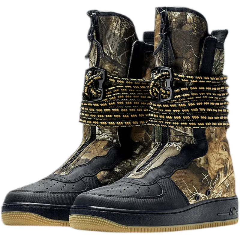 Реалтри X SF Air Force1 Hi Falconium Камуфляж Мужские кроссовки AA1128-004