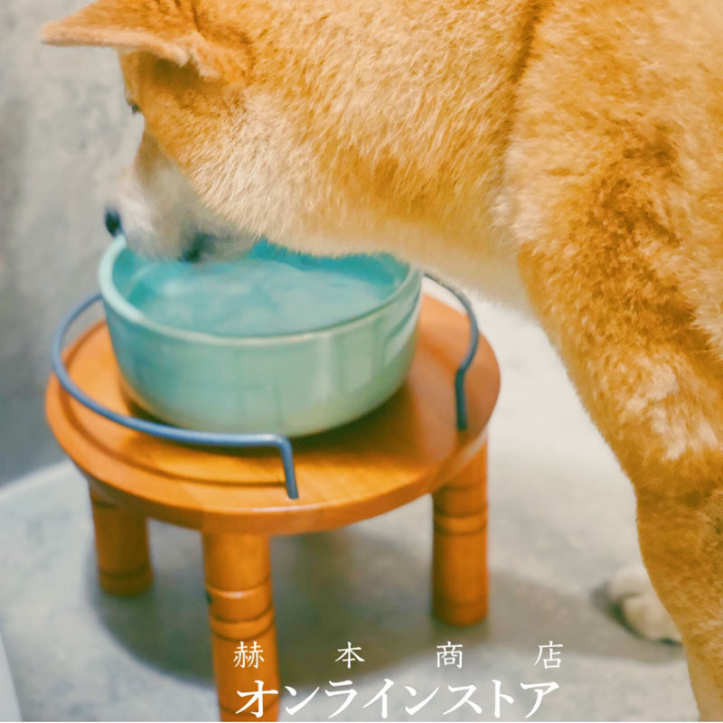 Japan Richell Wooden pet Dining Table Cat bowl Dog bowl Dining table Dining table