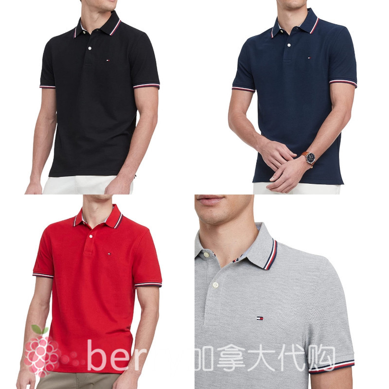 [Domestic Stock, Quick Delivery] Tommy Genuine Product, Colorful Series Short-Sleeve Polo for Men, Tommy Hilfiger