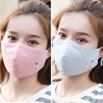 Cotton masks for men and women in autumn and winter cold and warm cotton cloth easy to breathe washable and dustproof three-dimensional riding mask