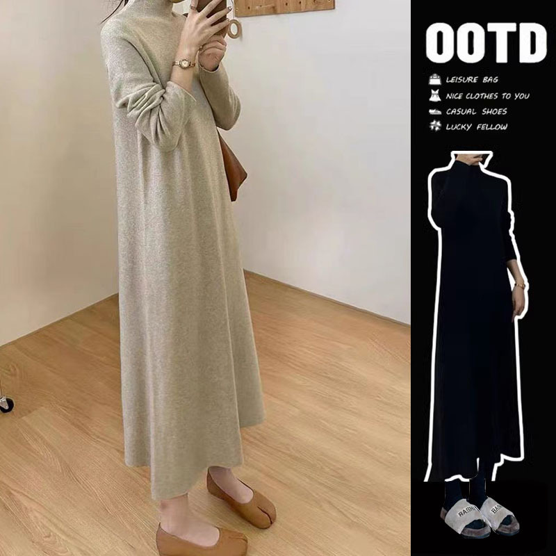 Maternity Dress Autumn and Winter Sweater 2026 New Korean Style Knitted Base Dress Spring Style Loose Mid-Length Dress Maternity Dress Autumn and Winter Sweater 2026 New Korean Style Knitted Base Dress Spring Style Loose Mid-Length Dress