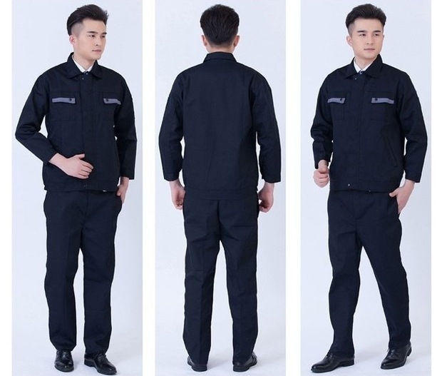 Quần yếm dài tay phù hợp với nam giới cộng với phân bón để tăng tài sản trang trí dịch vụ sửa chữa tự động bôi trơn quảng cáo quần áo tùy chỉnh quần baggy nam