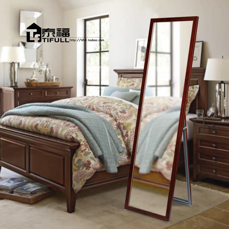 Taifu đầy đủ chiều dài gương mặc quần áo kẹo màu gương phù hợp gương vuông trang điểm gương cửa hàng quần áo gương - Gương gương đèn