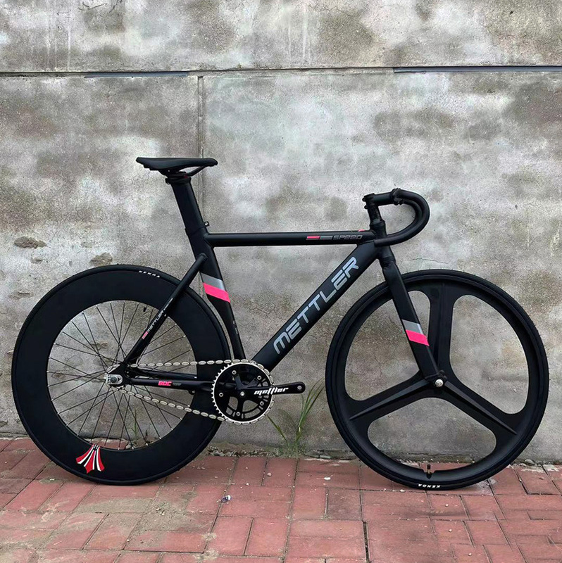 METTLER Muscle Scimitar Fixed Gear Bicycle, Three-Five Blade Complete Bike, Reverse Brake, Reverse Riding, Men'S, Aluminum Alloy