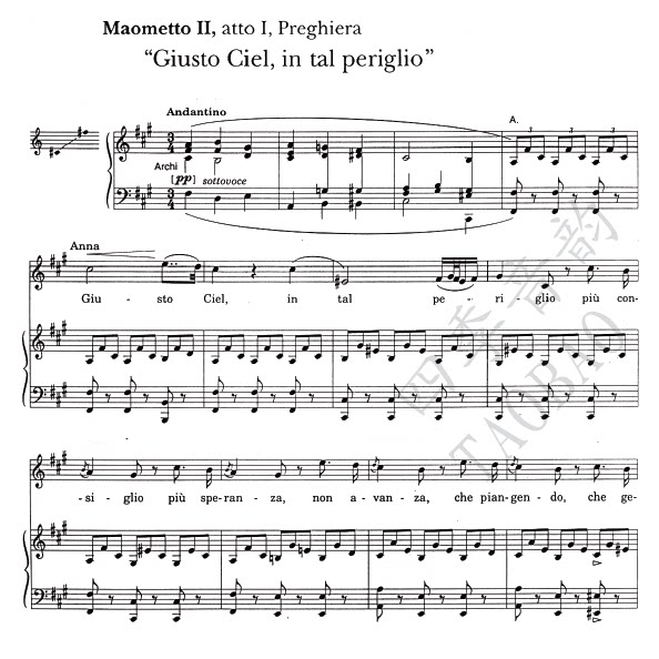 Rossini Giusto CielIn Tal Periglio Sound Score Piano Accompaniment