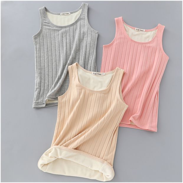 Áo vest nữ mùa đông dày cộng với nhung áo sơ mi cotton kích thước lớn không tay sling top body body định hình đồ lót ngực quần áo đẹp nữ