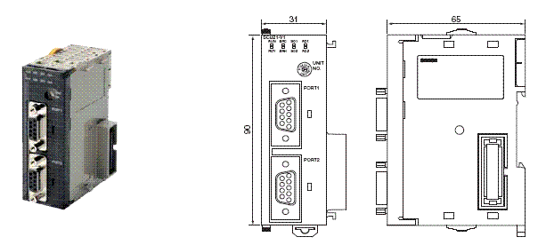 CJ1W-Scu Shape Размер 2 CJ1W-scu22_dim